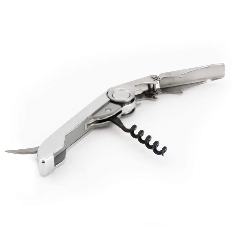 Vinturi All-In-One Waiter's Corkscrew Bottle Opener and Foil Cutter, Silver - Image 5