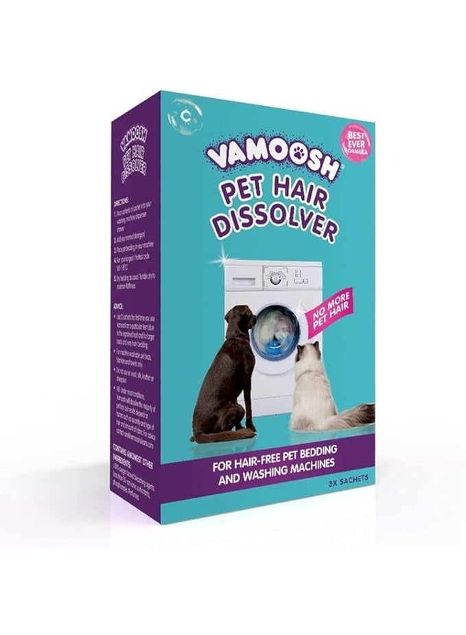 Vamoosh Pet Hair Dissolver- Pet Hair Remover for Washing Machines, 3x100g - Image 1