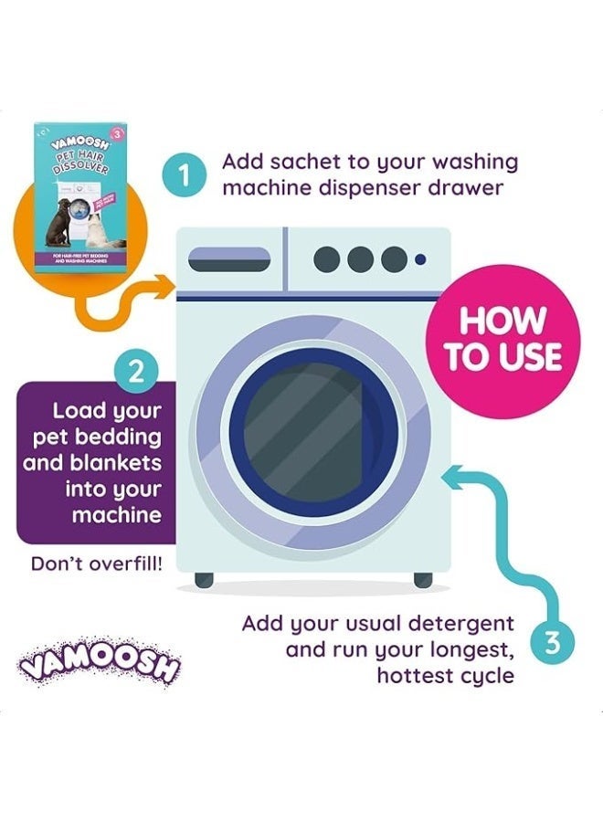 Vamoosh Pet Hair Dissolver- Pet Hair Remover for Washing Machines, 3x100g - Image 2