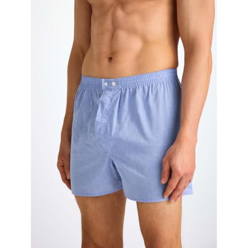 Derek Rose Men's Amalfi Boxer Short, Blue, XX-Large - Image 4