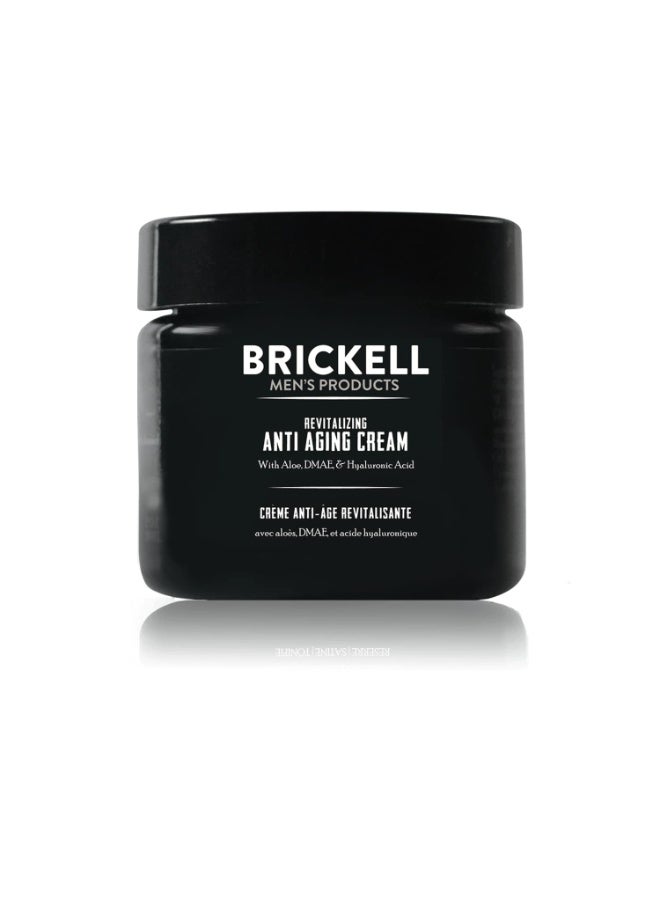 Brickell Crema revitalizante antienvejecimiento para hombres, crema facial antiarrugas natural y orgánica para reducir líneas finas y arrugas, 2 onzas, sin perfume - Image 1