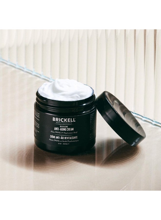 Brickell Crema revitalizante antienvejecimiento para hombres, crema facial antiarrugas natural y orgánica para reducir líneas finas y arrugas, 2 onzas, sin perfume - Image 3