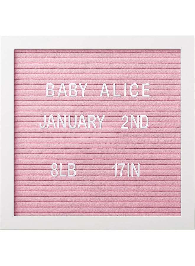 بيرل هيك لوح خشبي كلاسيكي للأطفال، تذكار للصور، دعامة لوح حروف وردية اللون، تذكار لمعالم الطفل، ديكور حضانة الطفل، دعامة إعلان الطفل، 294 حرفًا - Image 1