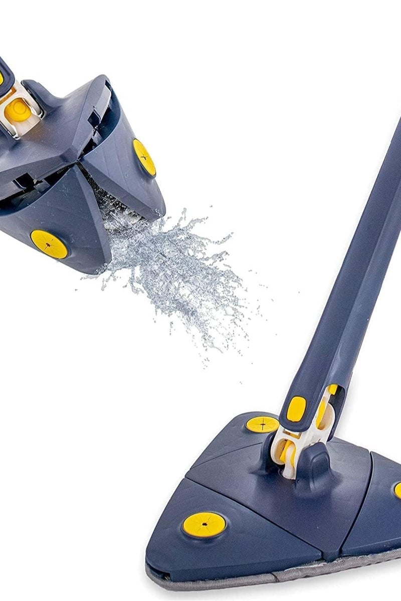 دينكس ممسحة تنظيف, طقم ممسحة دوارة 360 درجة ودلو بتصميم مسطح بنظام الفصل الذاتي مع وسادتان من المايكروفايبر ومقبض قابل للتمدد مثالي لتنظيف جميع انواع الارضيات - Image 2