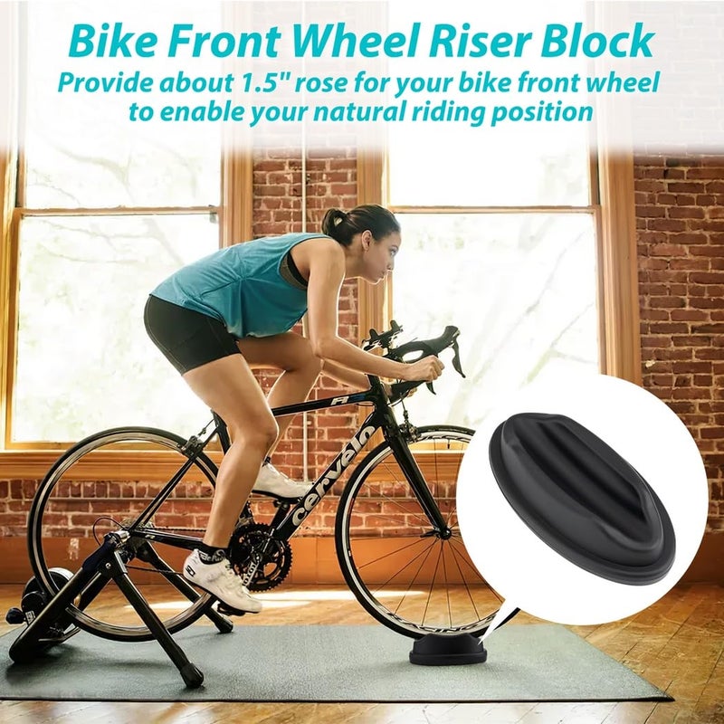 Heavy Duty Plastic Front Wheel Riser Block for Indoor Bike Trainer Stand Non Skid - Image 2