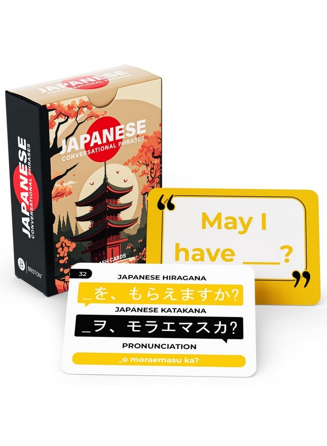 Briston Japanese Conversational Phrase Flash Cards - 75 Beginner Sayings for Travel, Memory, Quick Reference - Educational Language Learning Resource Tool - Fun Play - Kids, Students, Classroom, Homeschool  - Image 1