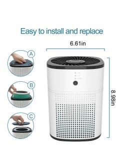 Furtey Air Purifier HEPA Replacement Filter for HY1800 , Captures Large Particles, Bacteria and Reduce Odors Green , PM2.5 Activated Carbon Filter  - Image 3