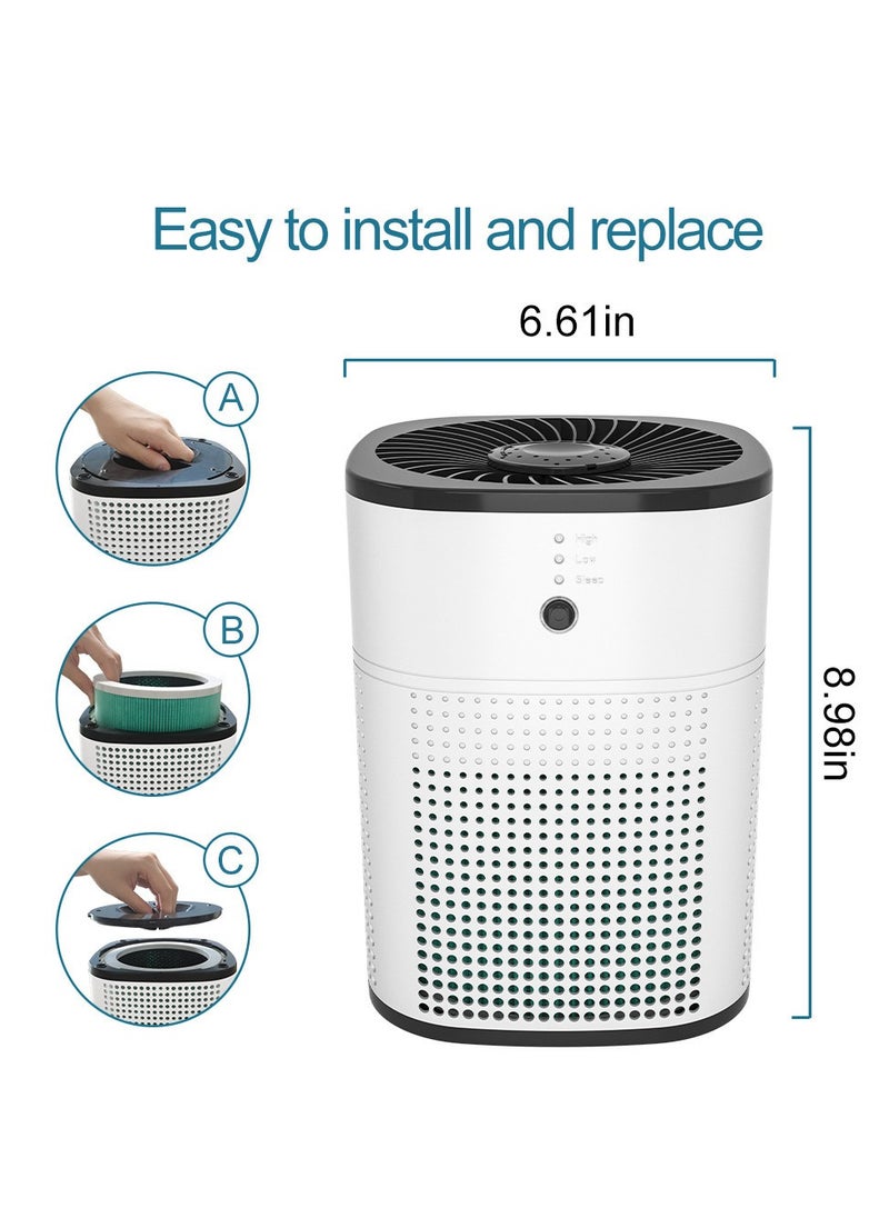 Air Purifier HEPA Replacement Filter for HY1800 , Captures Large Particles, Bacteria and Reduce Odors Green , PM2.5 Activated Carbon Filter
