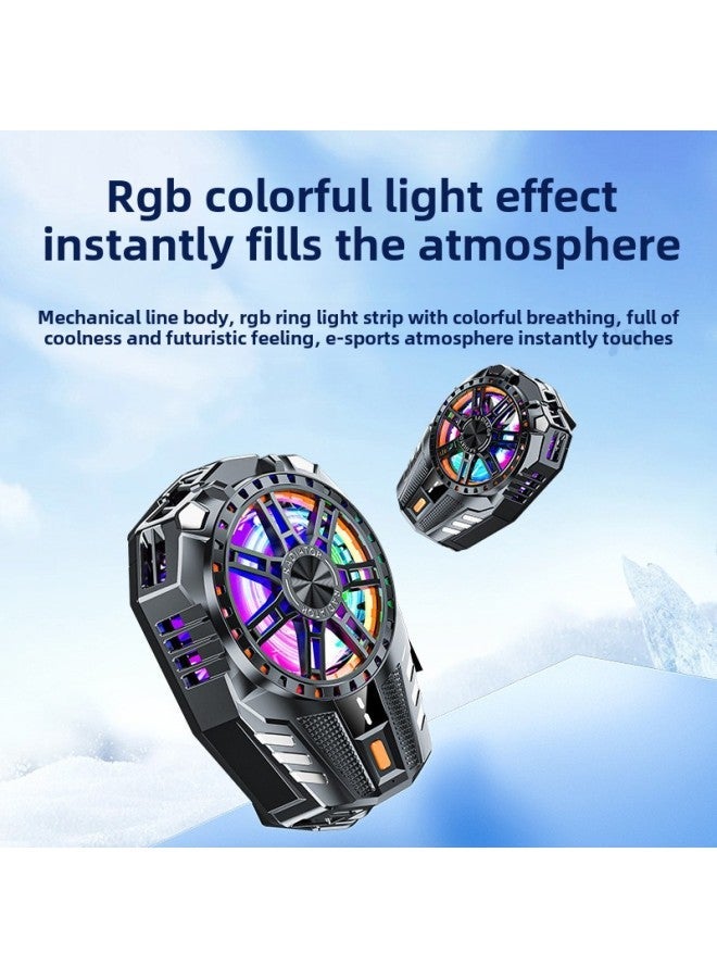 Three-speed Digital Display Mobile Phone Radiator Semiconductor Refrigeration Mute Back Clip Suitable For Black Shark Ipad Cooling Artifact-Color:Mobile Radiator-【digital Model-black】+finger Cot - Image 5