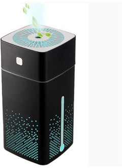 Arabest 1000Ml Air Humidifier Usb Large Capacity Quiet Cool Mist Humidifiers With 7 Color Leds Night Light Portable Personal Humidifier For Home Car Bedroom Office And Travel Black  - Image 1