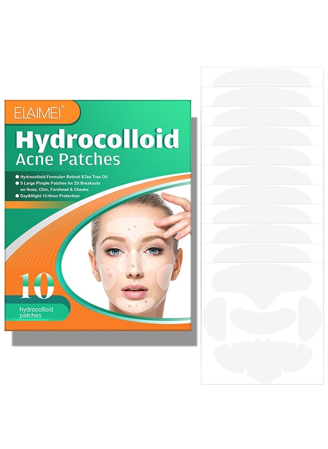 Elaimei - 10 Facial Acne Patches - Hydrocolloid Acne Patches to Cover Pimples and Blemishes - Acne Patches for Skin Care - Image 1