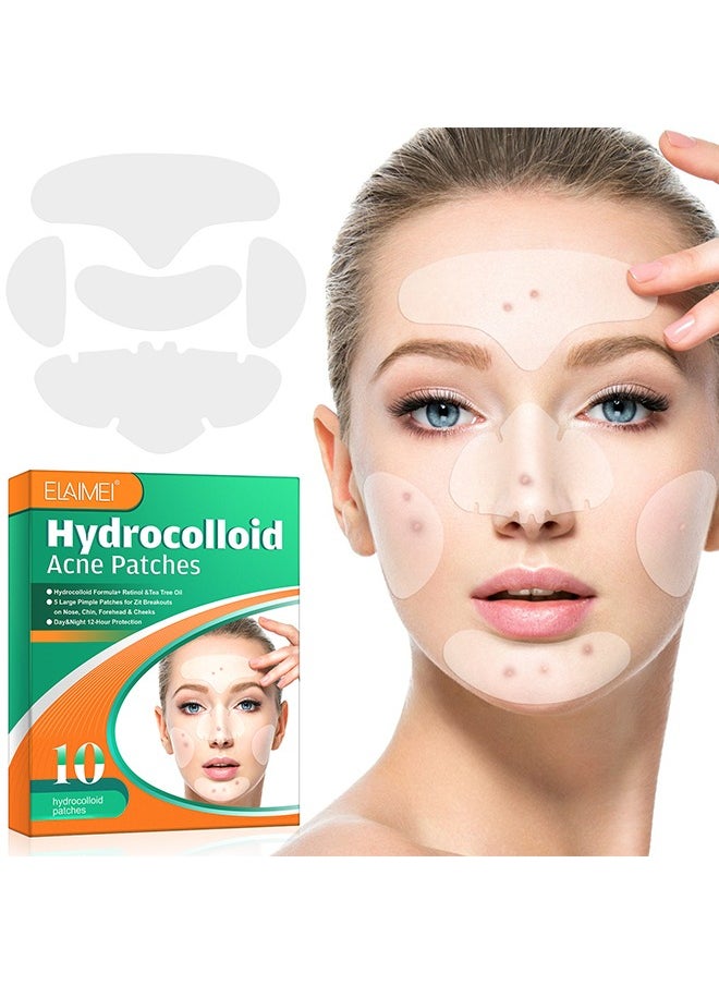 Elaimei - 10 Facial Acne Patches - Hydrocolloid Acne Patches to Cover Pimples and Blemishes - Acne Patches for Skin Care - Image 1