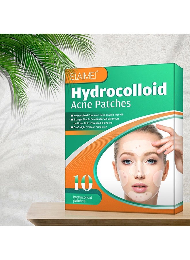 Elaimei - 10 Facial Acne Patches - Hydrocolloid Acne Patches to Cover Pimples and Blemishes - Acne Patches for Skin Care - Image 1
