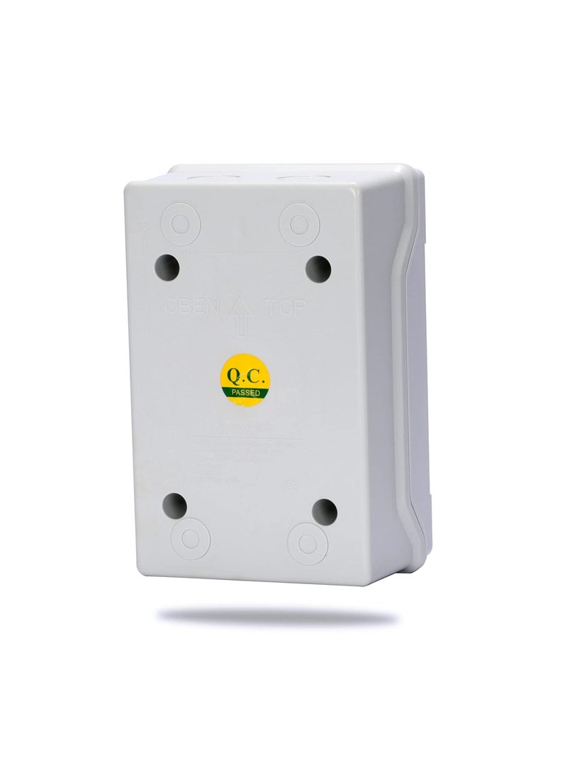 4 Way Power Distribution Box with Bus Bars and Din Rail, Waterproof IP66 for Miniature Circuit Breaker MCB, Suitable for Indoor and Outdoor Use