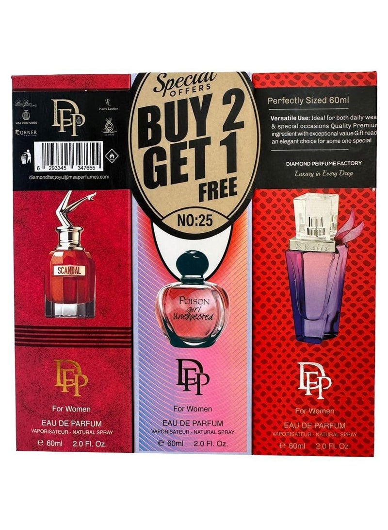 Diamond Special Offer Buy 2 Get 1 Free NO.25 For Women - Image 1