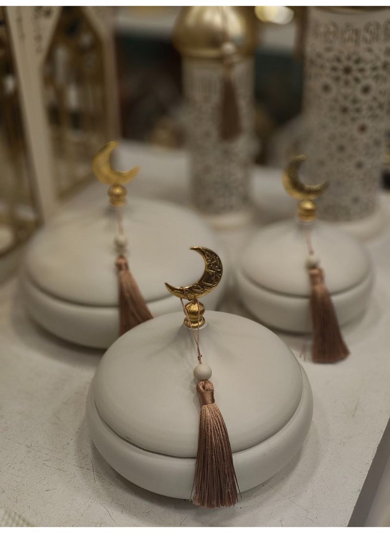 Ramadan Kareem, 3-piece Islamic metal hospitality set, multi-purpose, sizes 12/16/19 inches in diameter - Image 2