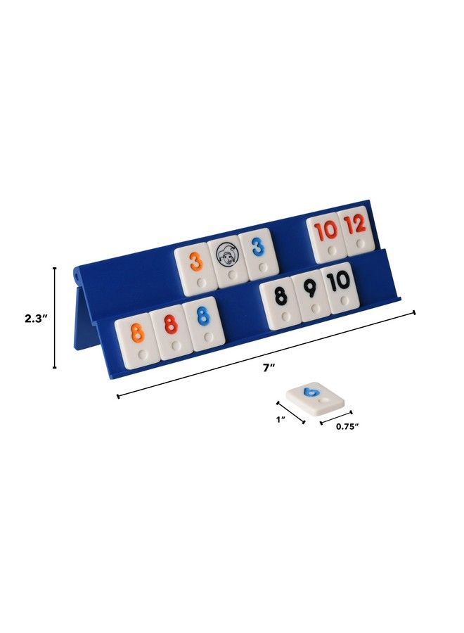 Point Games Classic Mini Rummy Game Set With 4 Exclusive Folding Playing Racks In Super Durable Travel Bag For 2 4 Players Great Gift For Adults And Kids - Image 3