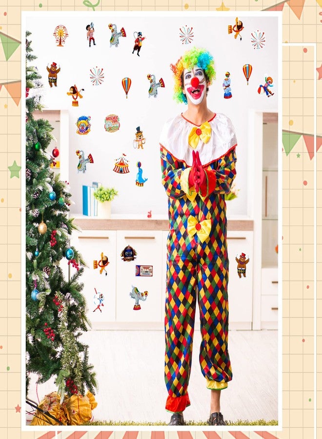 Containlol 50 Pieces Circus Party Favors Stickers Carnival Clown Stickers Animal Sticker Carnival Themed Party Favors Circus Theme for Birthday Baby Shower Water Bottle Scrapbook Laptop Decoration - Image 3