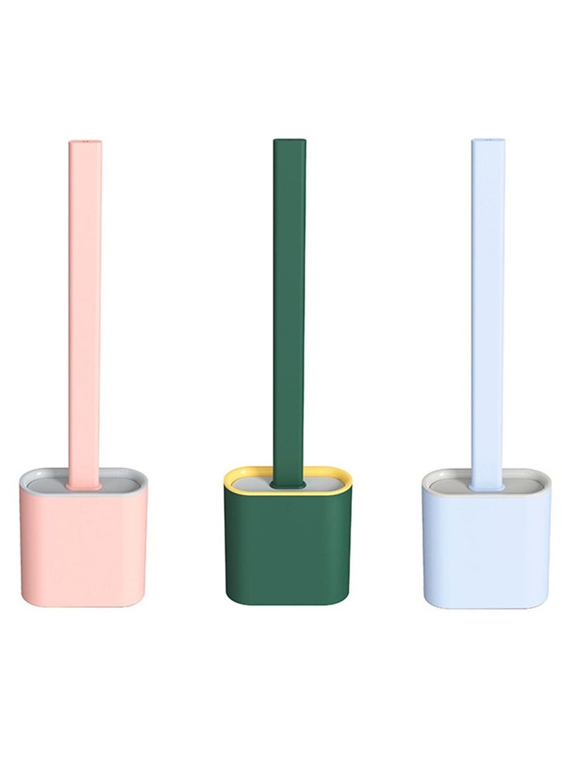 Toilet Brush Quick Drying Brush With Silicone Base Pin Buckle Flat Head Water-proof Soft Brush Accessories Bathroom Accessories - Image 2