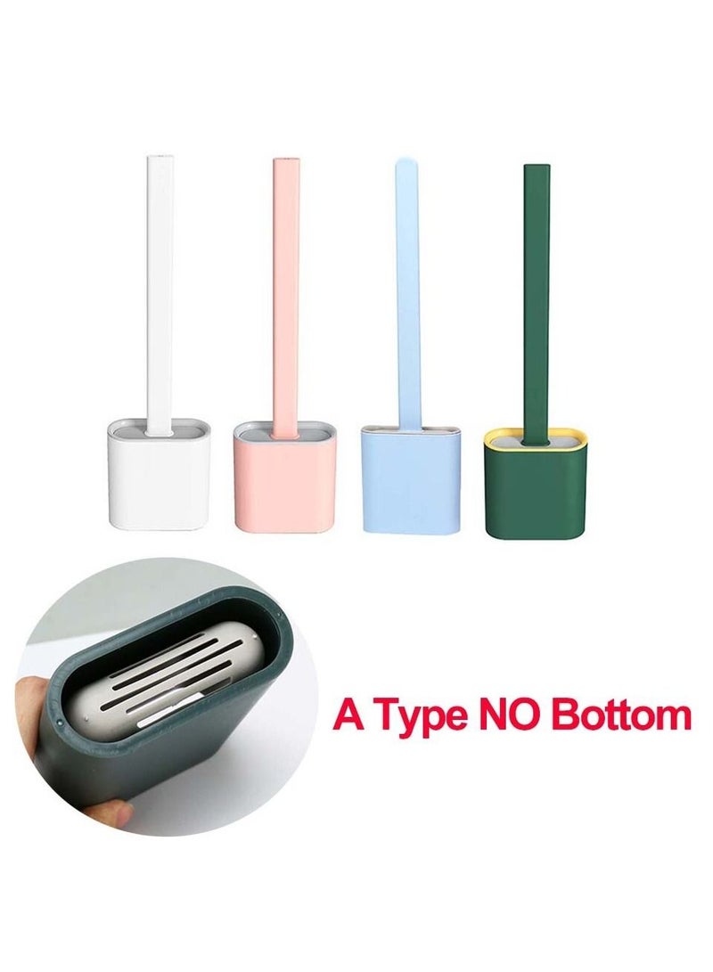 Toilet Brush Quick Drying Brush With Silicone Base Pin Buckle Flat Head Water-proof Soft Brush Accessories Bathroom Accessories - Image 1