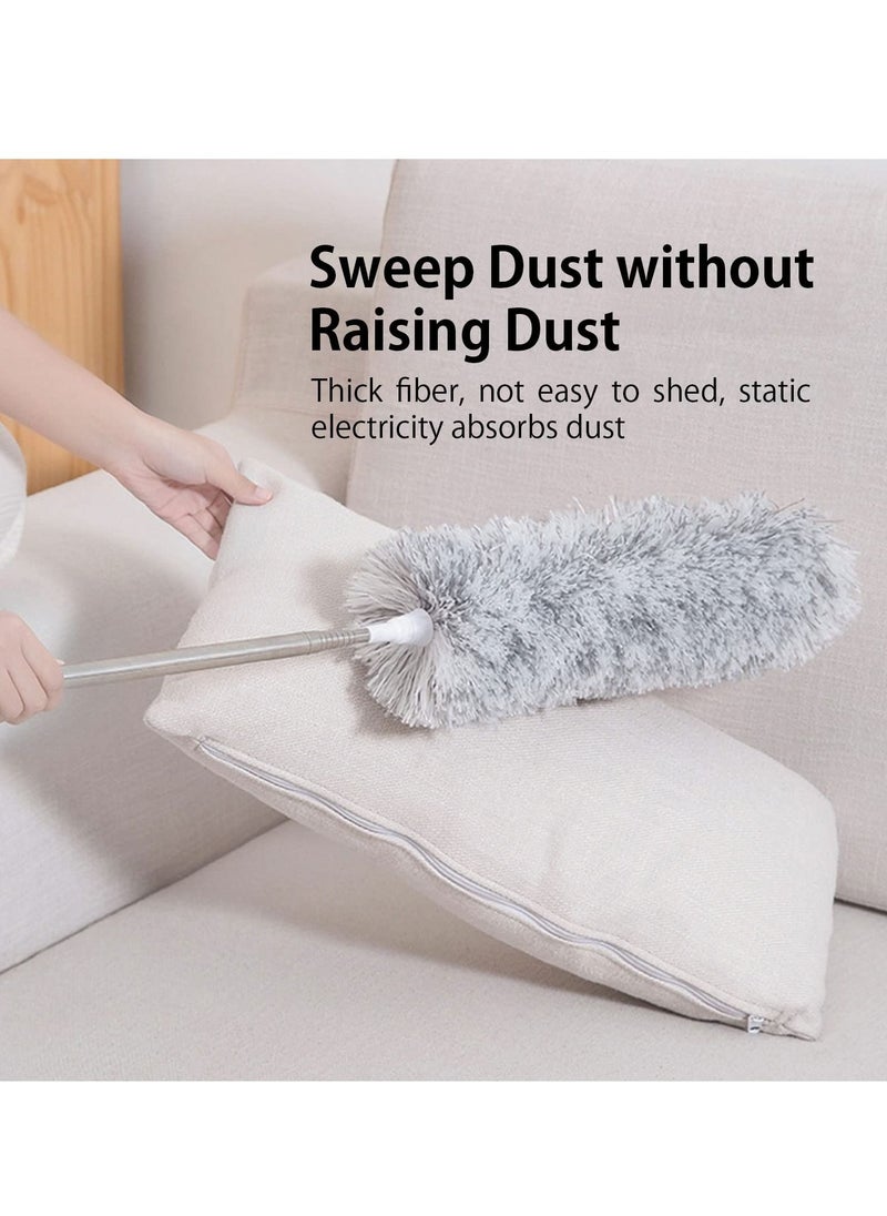 Ultra Long Household Dust Duster Cleaning Hair Duster Removal And Ash Roof Cleaning Brush Sweeping The Wall Microfiber Duster Bendable Telescopic
