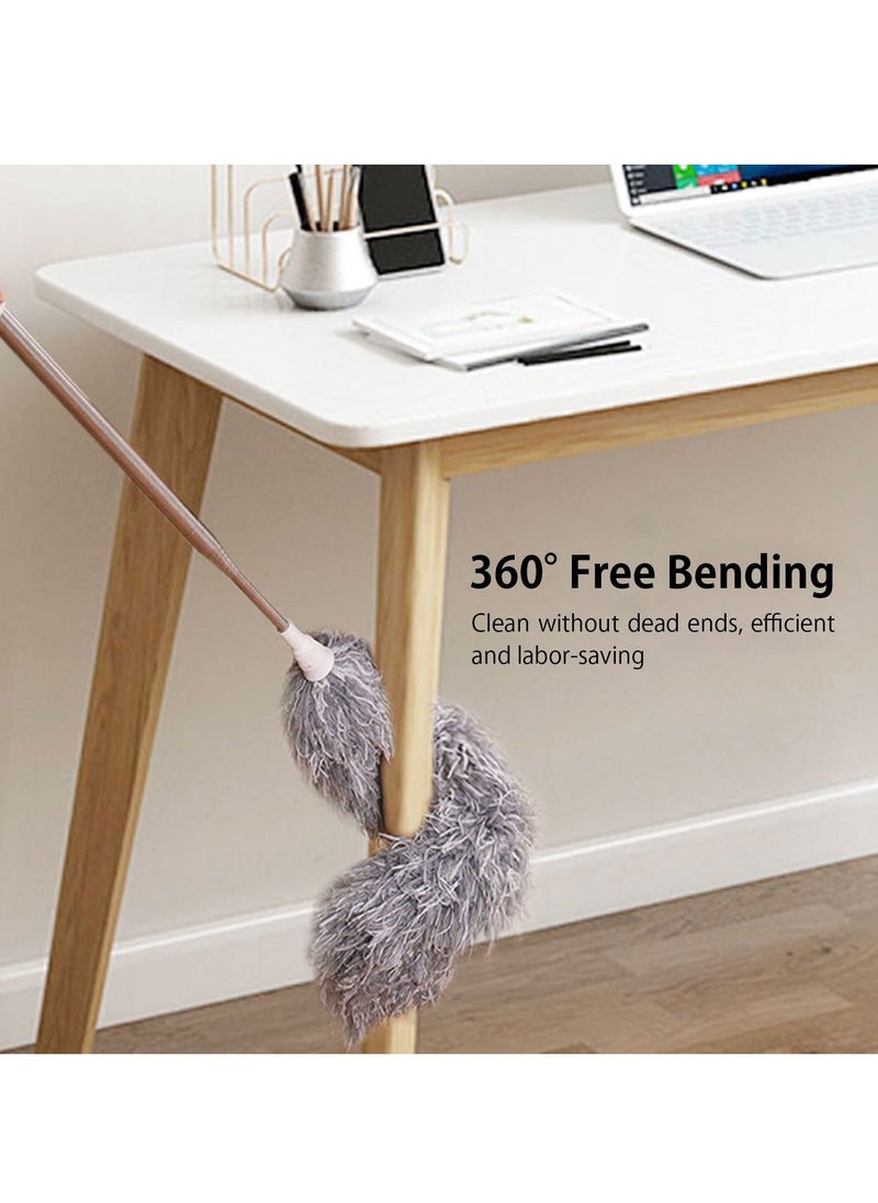 Ultra Long Household Dust Duster Cleaning Hair Duster Removal And Ash Roof Cleaning Brush Sweeping The Wall Microfiber Duster Bendable Telescopic