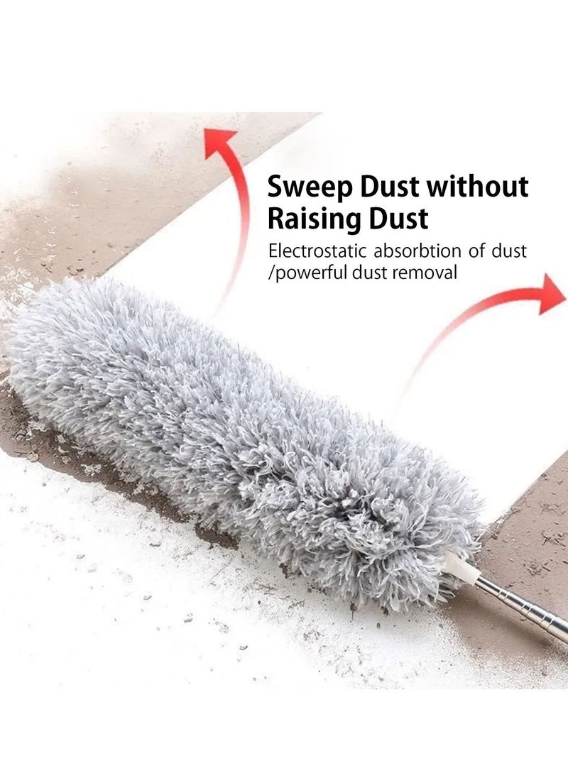 Ultra Long Household Dust Duster Cleaning Hair Duster Removal And Ash Roof Cleaning Brush Sweeping The Wall Microfiber Duster Bendable Telescopic