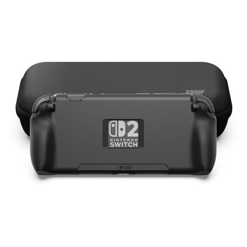 Savage Raven by Skull Co StandGrip Bundle for Nintendo Switch 2 Protective Case with Textured Grips Full Protection ShockAbsorption NonSlip and AntiScratch Cover with Carrying Case Black - Image 1