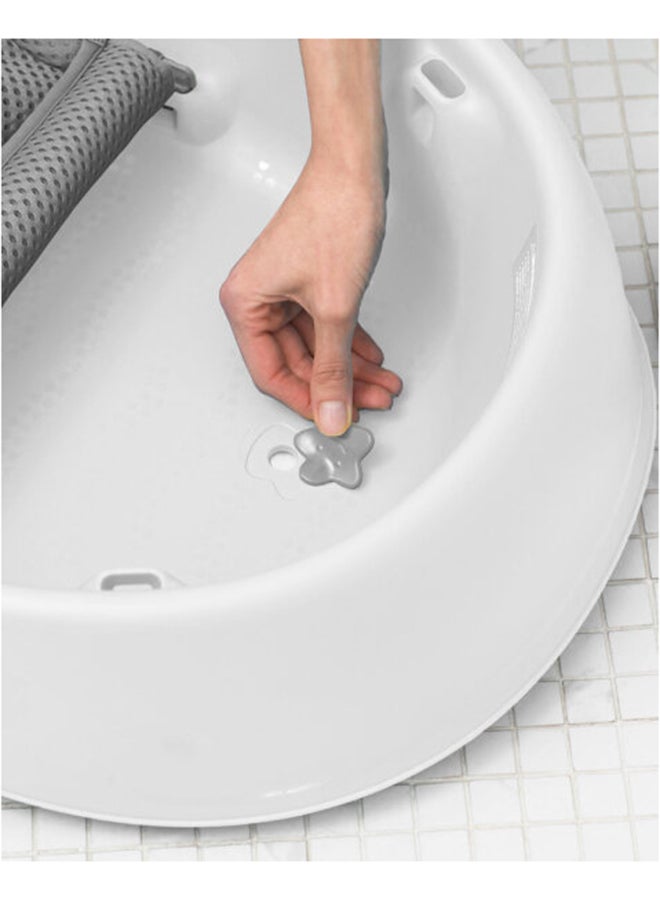 Skip Hop Bath Tubmoby Smart Sling 3 - Stage Tub, Pvc - Free, Phthalate - Free, Non Slip Bath Tub For New Born With Drain Plug, Birth To 11Kg - White Colour - Image 4