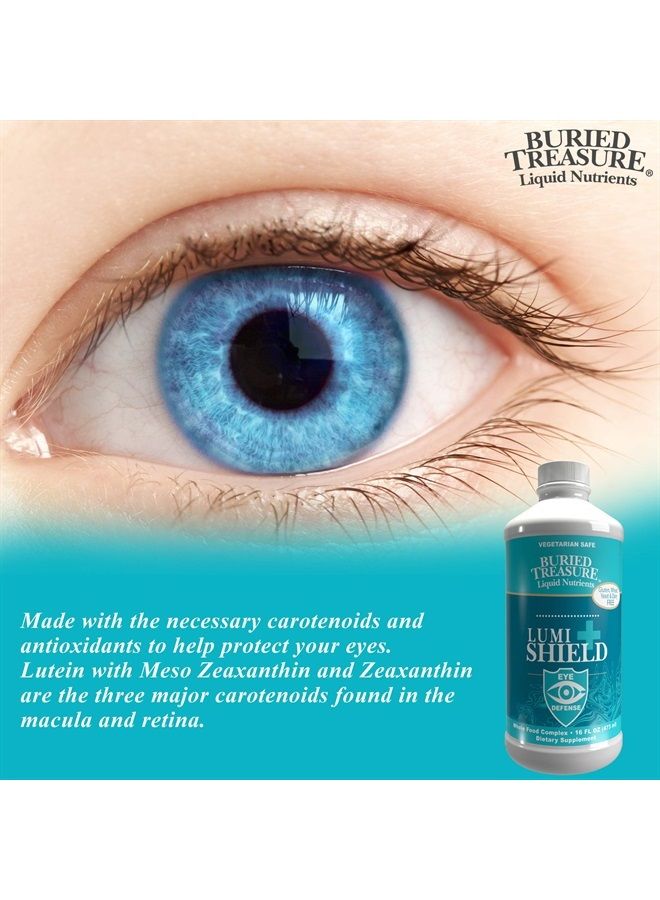 Buried Treasure LumiShield Plus- AREDS 2 Comprehensive Eye Vitamin with Lutein Meso-zeaxanthin and Zeaxanthin. Eye Health Support in Liquid Supplement, Peppermint Flavor. 16 oz. - Image 4
