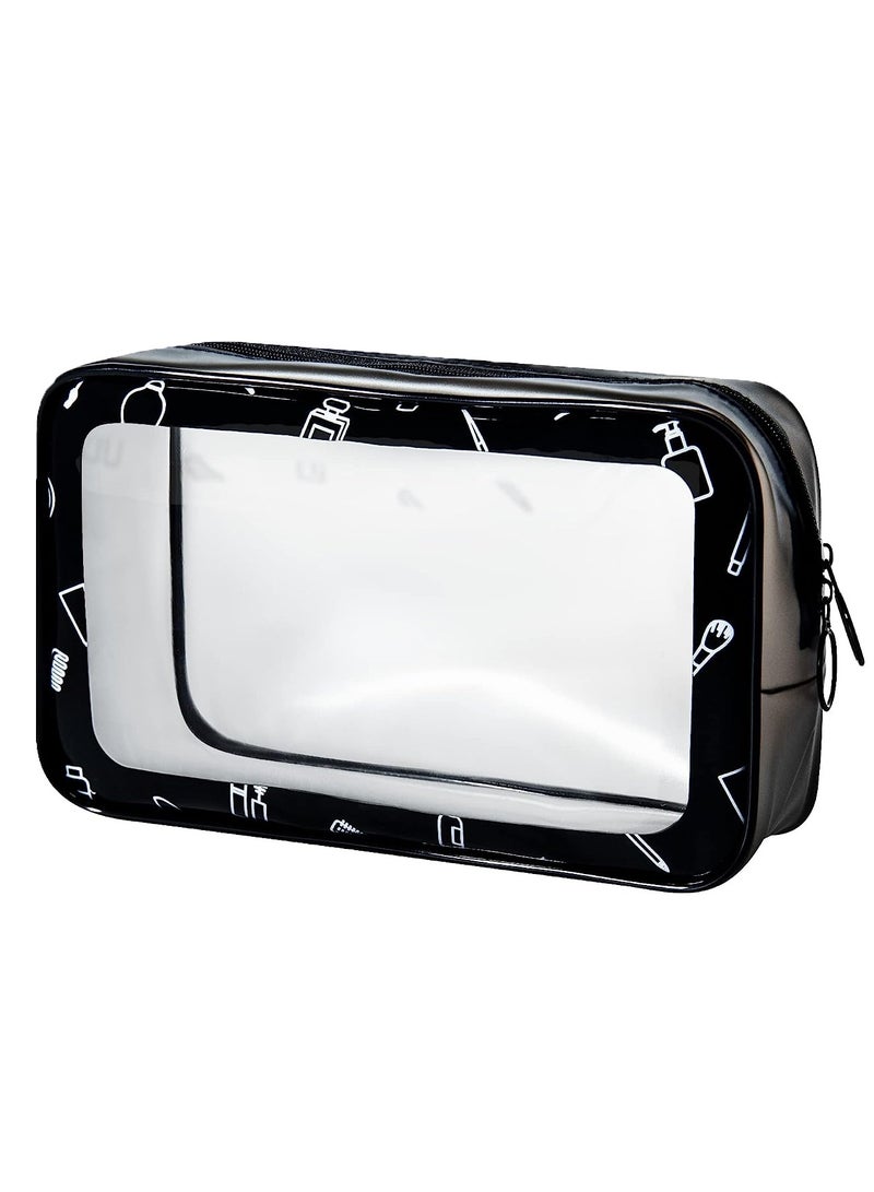 SYOSI Clear Travel Toiletry Bag, Make up Bag Clear Wash Bag Travel Cosmetic Bag Waterproof Toiletry Bags for Women, Women and Kids - Image 1