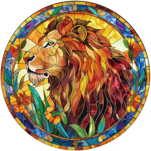 Mys Aurora Unique Wooden Jigsaw Puzzles NatureLion 500 Pcs King Size 165 x 165 Luxurious Animal Shaped Wood Puzzle Beautiful Package Best Gift for Adults - Image 1
