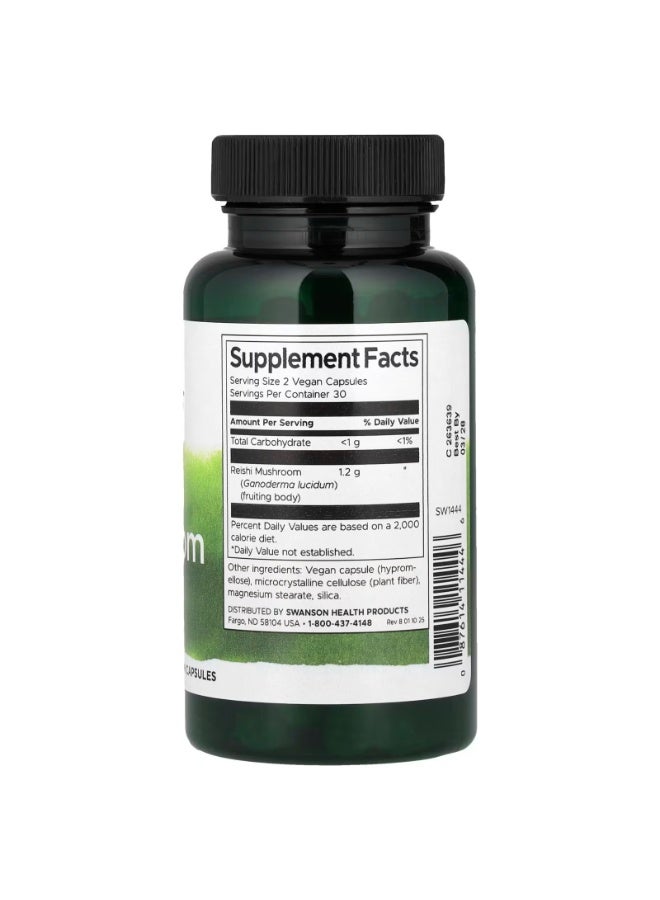 سوانسون فطر الريشي 600 ملغ 60 كبسولة - Image 4