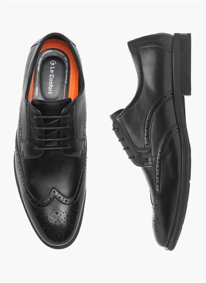 Le Confort Mens Textured Lace-Up Derby Shoes
