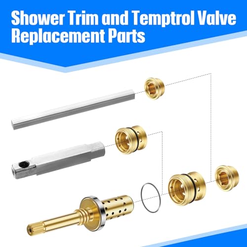 Enhon Valve Rebuild Kit - Compatible with Symmons Temptrol, TA-10 Spindle, TA-4 Hot & Cold Seats, T-11 Washer, Fix Tub/Shower Valve Leak, Solid Brass - Image 4
