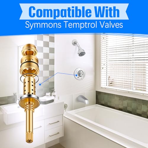 Enhon Valve Rebuild Kit - Compatible with Symmons Temptrol, TA-10 Spindle, TA-4 Hot & Cold Seats, T-11 Washer, Fix Tub/Shower Valve Leak, Solid Brass - Image 2