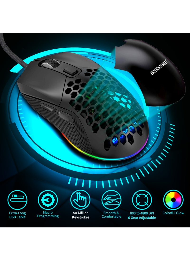 G300 Wired Gaming Mouse, 7200 DPI, 6 Programmable Buttons, 2 Back Cover interchangeable, PC/Mac Computer and Laptop Compatible - pzsku/ZF234A44F626DA0CAA438Z/45/_/1732716265/1cf3908f-8008-4907-bd76-3d9d72017ad6