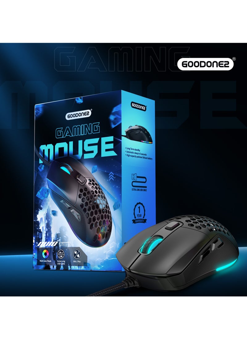 G300 Wired Gaming Mouse, 7200 DPI, 6 Programmable Buttons, 2 Back Cover interchangeable, PC/Mac Computer and Laptop Compatible - pzsku/ZF234A44F626DA0CAA438Z/45/_/1732716268/618da015-2c21-4305-a374-2dc5f8f7a814