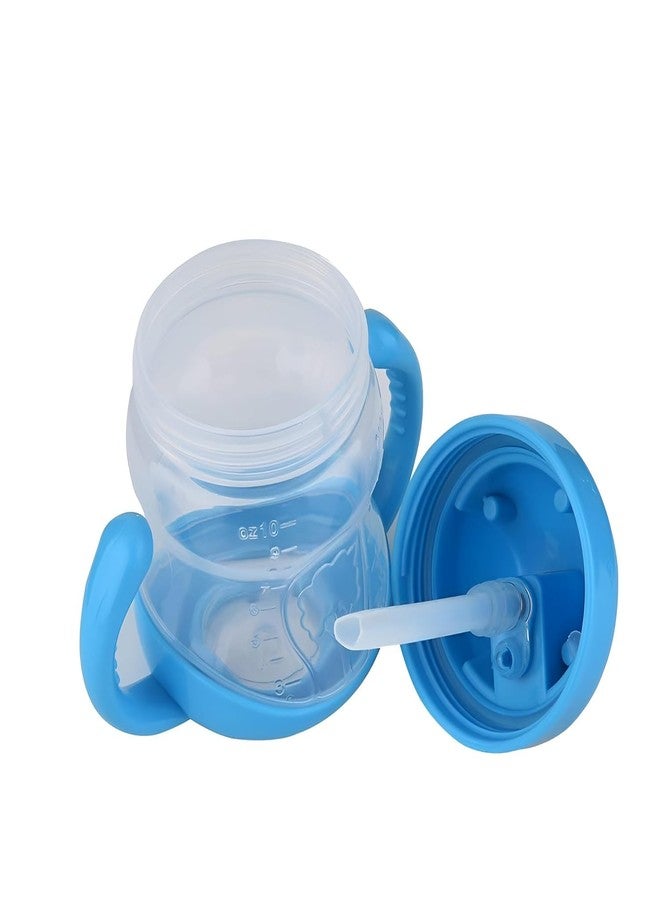 Cyrox أكواب شرب للأطفال حديثي الولادة من سيروكس كيدز، زجاجات مياه مقاومة للكسر، أكواب شرب للأطفال الصغار مع ماصة سيليكون ناعمة الطرف (قطعة واحدة) (A571) - Image 5