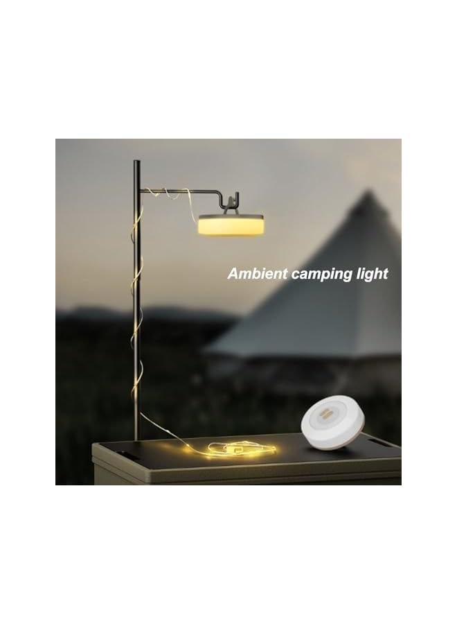 The Bros Camping String Lights, 2 in 1 USB Rechargeable Outdoor String Lights Quick Roll Up String Lights, Adjustable Brightness, Portable LED Tent Light for Hiking Christmas Decor, 32.81ft - Image 4