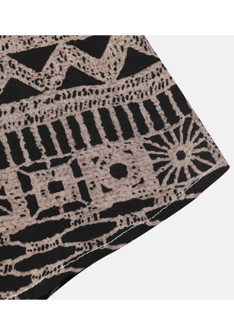 Ethnic style short-sleeved floral shirt summer new men's short-sleeved floral shirt men - Image 4