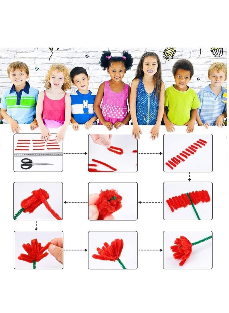 ATKET 20-Piece Pipe Cleaners Assorted Colours 30cm Size - Image 4