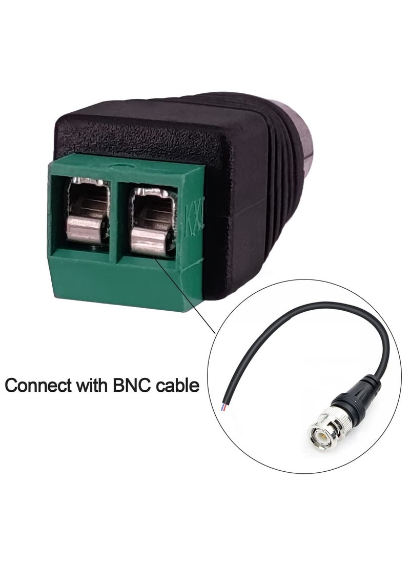 RCA Connector with A Screwdriver, Phono RCA Male and Female Plugs (5PCS Each) to AV Screw Terminal Audio/Video Connector Converter Adapter for CCTV Security Camera System