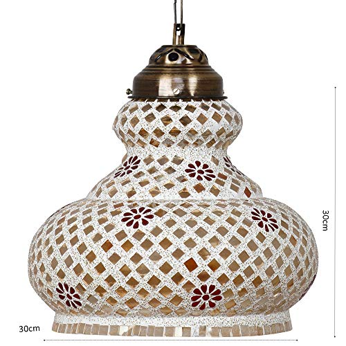 earthenmetal surahi shaped decorated glass hanging Light - Image 4