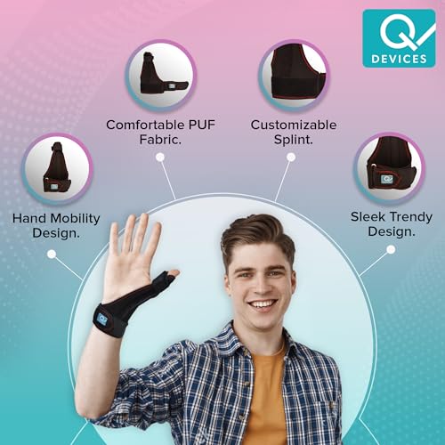 Q DEVICES Thumb Spica Splint - Reversible Thumb & Wrist Stabilizer for Arthritis, De Quervain's Tenosynovitis & Tendonitis Pain Relief - Breathable Thumb Brace Immobilizer for Sprains, Trigger Thumb & Carpal Tunnel - Fits Left or Right Hand - Adjustable Universal Fit - Image 3