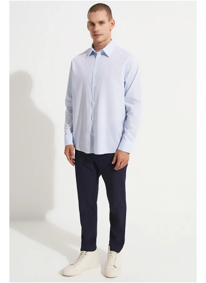 جون June Exclusive Men Relax Fit Shirt Light Blue