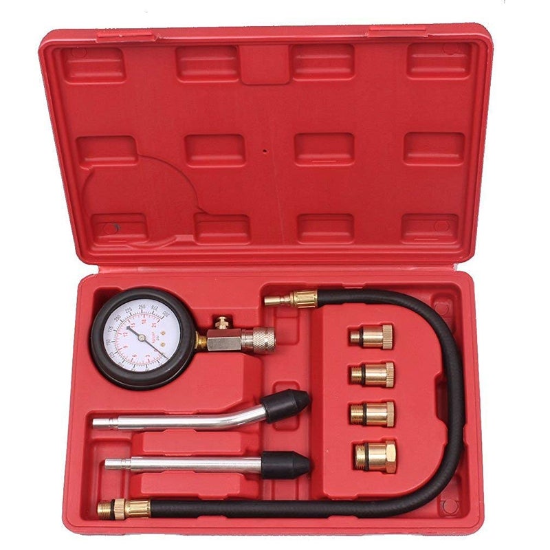 eoocvt Professional Petrol Gas Engine Cylinder Compression Tester Kit Automotive Gauge Tool