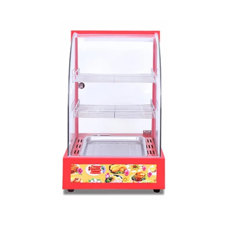 Shoppers Hub PNQ 2 Shelf based Single Food Warmer Showcase Heat Display Insulation Moisture Cabinet for Snacks and Other Food Items for Duty Use in CafesBakeriesShowcase Size 38x46x60cmColorRed  - Image 2