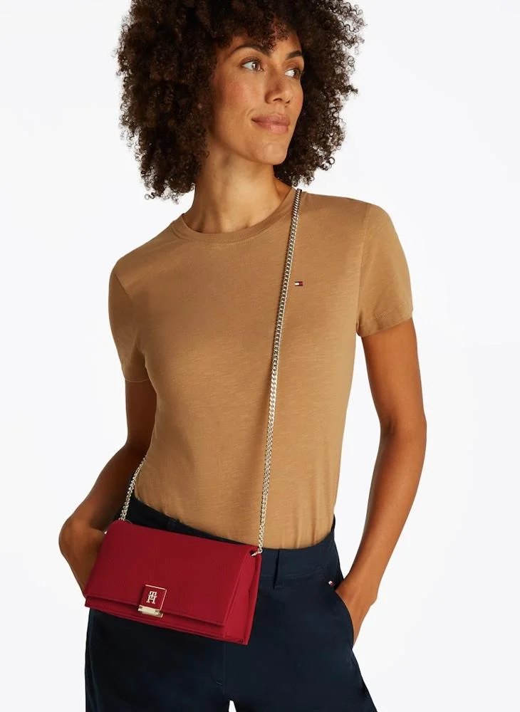 TOMMY HILFIGER HERITAGE FLAP BAG WITH CHAIN