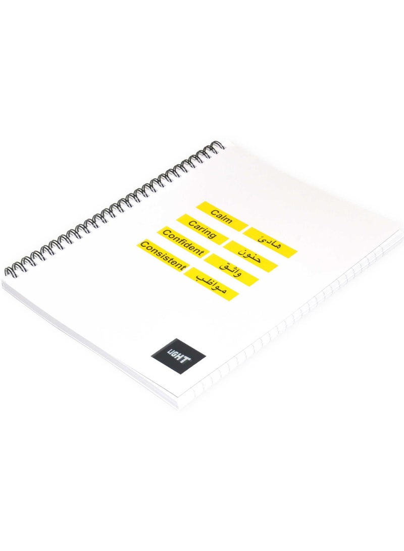 FIS LIGHT Pack of 10  Spiral Soft Cover Notebook, Single Line, 9X7 Inches (22.86 X 20.32 CM) 100 Sheets -LINB971708S - Image 4